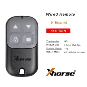 5x Xhorse XKXH23EN Universal Wire Remote Key Garage Second Generation 4 Buttons - Picture 1 of 8