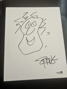 Tommy Chong Signed and Hand Drawn Self-Portrait 8x10 Canvas JSA Autograph - Picture 1 of 4