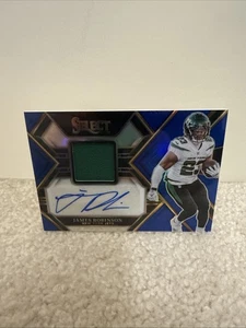 James Robinson Auto Patch /75 Select Patch Blue Prizm Jets Auto /75 SMP-JR - Picture 1 of 5