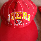 Vintage San Francisco 49ers Pin Stripe Snapback Hat Drew Pearson NFL Apparel 