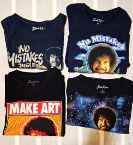 4 Pre-Owned Bob Ross T-Shirt Large and Extra Large Short Sleeve - Picture 1 of 5