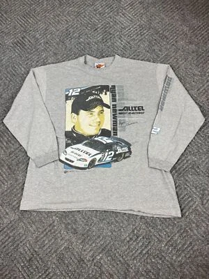Vintage Nascar Shirt Ryan Newman Alltel T Shirt Mens XL Gray Long Sleeve Adult - Image 1 of 4