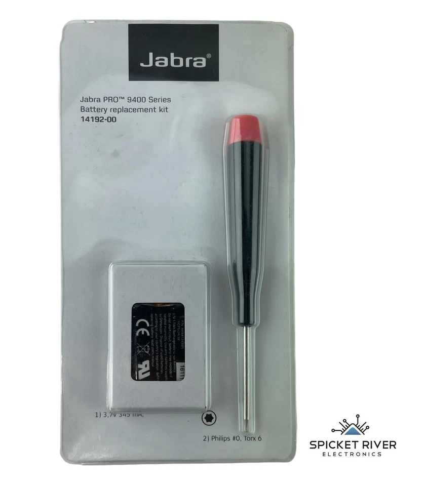 GN 14192-00 Battery With Torx Screw Driver for Jabra Pro 9400 Wireless Headsets