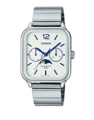 Casio MTP-M305D-7A Analog Moonphase Quartz Stainless Steel Band Men's Watch - Image 1 of 4