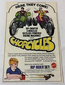 Página de anuncio de Mattel 1972 ~ Chopcycles ~ Hot Wheels motocicletas de tres ruedas - Imagen 1 de 1