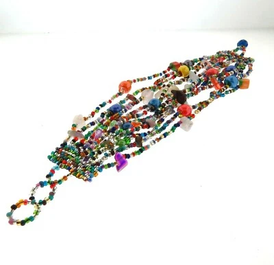 Pulsera con cuentas de vidrio hecha a mano de 1 x 7 a 8 pulgadas Foto 1 de 4