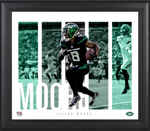 Elijah Moore New York Jets 15" x 17" Player Panel Collage Cover