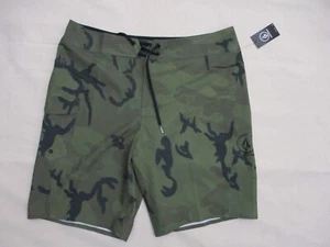 Volcom Board Shorts Camo Green - Size 32 - Picture 1 of 8