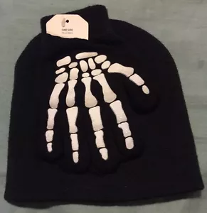 Set 3 pezzi - taglia bambino - berretto in maglia e guanti scheletro nuovi con etichetta - Foto 1 di 2