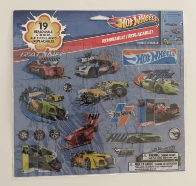 Mattel Hot Wheels 19 Removable Racing Stickers 2014 S - Sealed  - Image 1 of 2