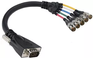 Liberty Wire & Cable LWC E-VGAM-5BNCF .5, 1 or 2 ft Male VGA to Female BNC RGBHV - Picture 1 of 23