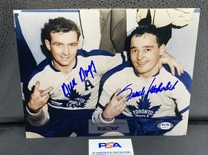 Dick Duff & Frank Mahovlich Toronto Maple Leafs Dual Signed 8x10 - PSA/Dna - Picture 1 of 2