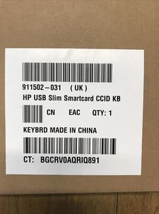 HP 911502-031 Slim USB Wired Keyboard Brand New Sealed - Picture 1 of 5
