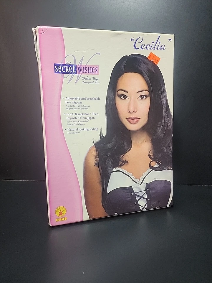 Secret Wishes Cecilia Black Wig Salon Quality- Costume- Cos Play - Image 1 of 4