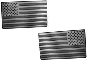 USA American 3D Metal Flag Auto Emblem for Cars Trucks 2pcs Forward and Reverce - Foto 1 di 3