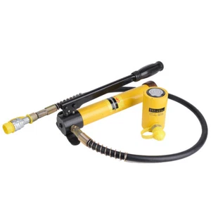 10T Short Jack Manual Hydraulic Pump Set Steel Lifting Handle For Car Repairing - Picture 1 of 9