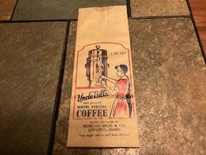 Borsa da caffè 1 libbra zio Bill's Hotel, Morgan Bros. & Co., Lewiston, Idaho - Foto 1 di 2