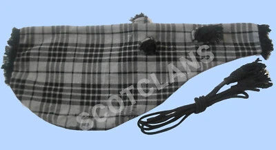 Scottish Highland Air Bag Cubierta y Cordón Reloj Gris Tartán 30"" x 12 Foto 1 de 2