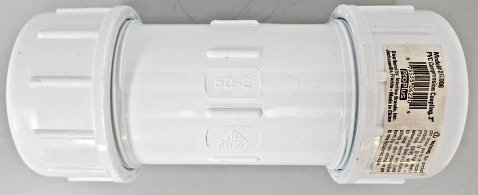 New* ProPlus PVC  2" Compression Couplings- 272006 - 2 pack - Image 1 of 3