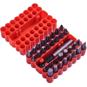 33Pc POWER BIT SET Slotted Phillips Pozi Hex Torx Magnetic Screwdriver Heads - Picture 1 of 3