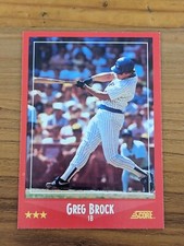 1988 Score Baseball - #234 Greg Brock - Milwaukee Brewers