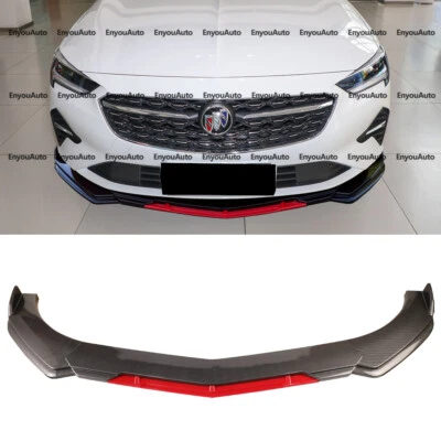 For Buick Regal Universal Front Bumper Lip Spoiler Splitter Carbon Fiber Red Foto 1 de 4