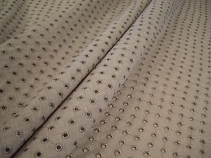 LIGHT FRENCH GREY "CEILLET" FRENCH EMBROIDERED COTTON EYELET FABRIC!! - Picture 1 of 3