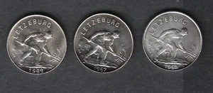 Luxemburg 1 Franc 1955,1957 und 1962, vzgl - Bild 1 von 1