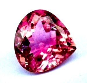 Beautiful 3.19 Ct. 9x9 mm Pear Shape, Mozambique Pink Tourmaline - Picture 1 of 5