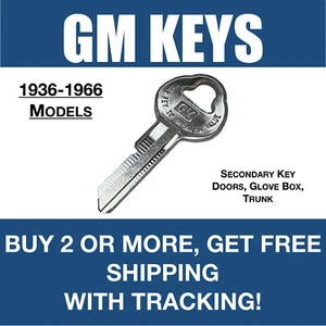 1936-1966 GM Buick Cadillac Oldsmobile cut by code keys to key codes 8501-8750 - Picture 1 of 5