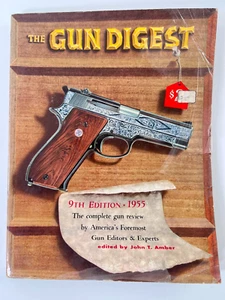 The Gun Digest 1955 9th Edition Ed. John T. Amber Vintage Firearms T ~ Solid - Picture 1 of 6