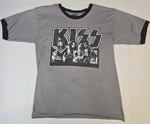Vintage Y2K 2004 Kiss Band Ringer T Shirt Men’s Size Medium Made In USA - Picture 1 of 6
