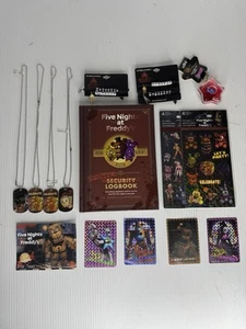 FNAF Five Nights at Freddy's Dog Tag, Stickers, Book, Bracelets And More Lot - Picture 1 of 9
