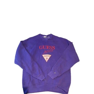 Vtg Guess Sports Made In USA Embroidered Crewneck Sweatshirt XL George Marciano - Picture 1 of 10