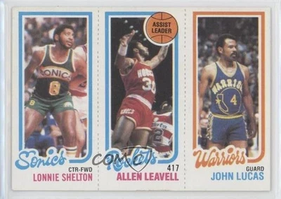 1980-81 Topps Lonnie Shelton Allen Leavell John Lucas #96-104-231 Rookie RC - Image 1 of 2