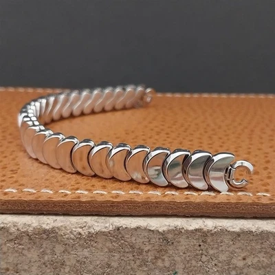 Correa de reloj vintage de los años 50 con moneda dorada JB Champion llena de oro blanco para damas Foto 1 de 4