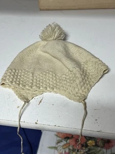De Colección Años 50 Hecho a Mano Bebé Niña Algodón Invierno Gorro Gorra Sombrero 6M - 12M Meses - Imagen 1 de 8