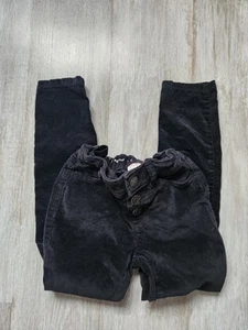 Jumping Beans Black Corduroy Straight Leg Pants Kids Youth Size 6 Button Fly - Picture 1 of 11