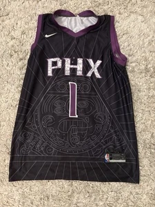 Camiseta deportiva Phoenix Suns Devin Booker edición azteca 1 concepto raro negra NBA XL PHX - Imagen 1 de 6