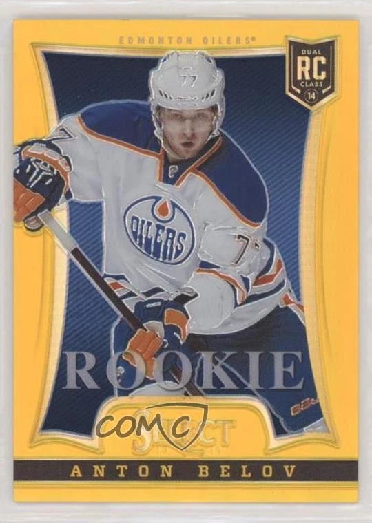 2013-14 Panini Rookie Anthology Select Update Gold Prizm /10 Anton Belov #365 RC - Image 1 of 2