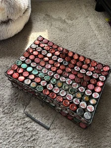 Vintage Handmade Bottle cap Wire Briefcase Vintage Art Soda - Bild 1 von 6