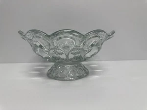 Vintage Clear Moon and Star Glass Pedestal Dish Compote - Picture 1 of 5