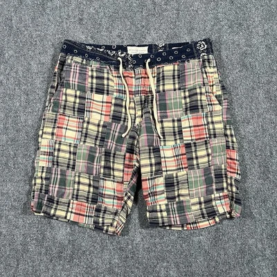 Pantalones Cortos Denim & Supply Ralph Lauren Para Hombre Grandes Patchwork Madrás Cordón a Cuadros Foto 1 de 4