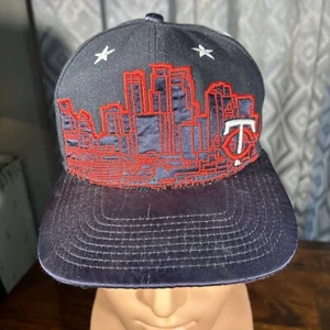 Cappello da baseball New Era Minneapolis Skyline berretto gemelli nero snapback 9Fifty MLB - Foto 1 di 10