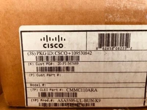 NUOVO CISCO ASA5505-UL-BUN-K9 ASA 5505 firewall utente illimitato 8 porte 3DES/AES - Foto 1 di 3