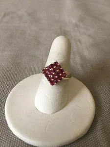 Ruby Cluster Ring Size 5 10K Yellow Gold - Picture 1 of 12