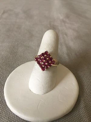 Ruby Cluster Ring Size 5 10K Yellow Gold - Image 1 of 4