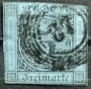 GERMANY Baden Scott# 8 used 1853-1858 - Picture 1 of 2