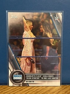 #56 Charlotte Flair Challenges Trish Stratus to One Last Match - 2020 Topps WWE - Picture 1 of 2
