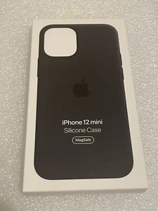 Coque iPhone 12 Mini Apple silicone noir MagSafe authentique OEM Neuve Boite - Photo 1 sur 7